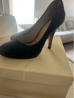 Coach Black Suede Platform Stiletto Pumps