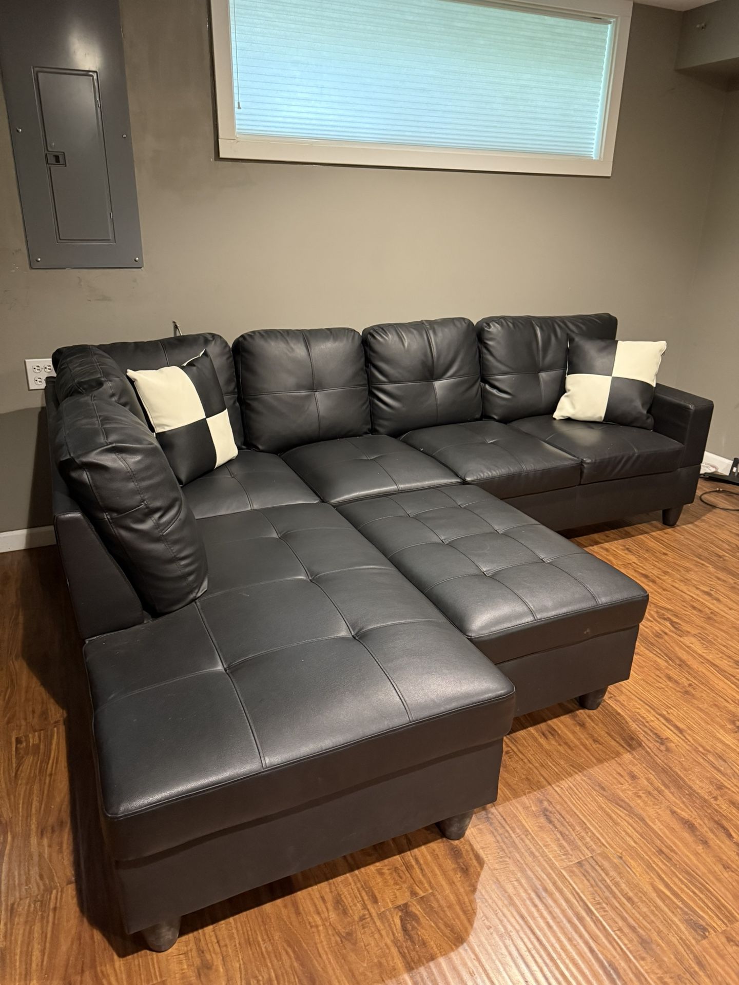 Black Leather Couch