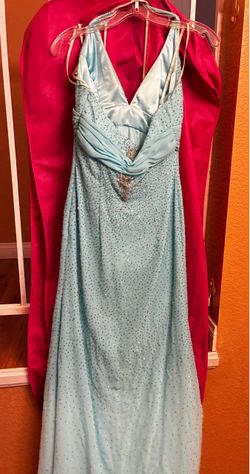 Baby blue prom dress