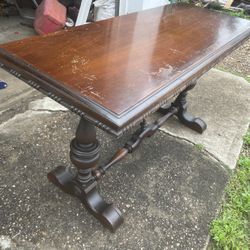 Antique Table Early 1900s Cherry Oak