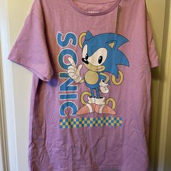 SEGA Girls Large Sonic The Hedgehog Graphic Shirt 