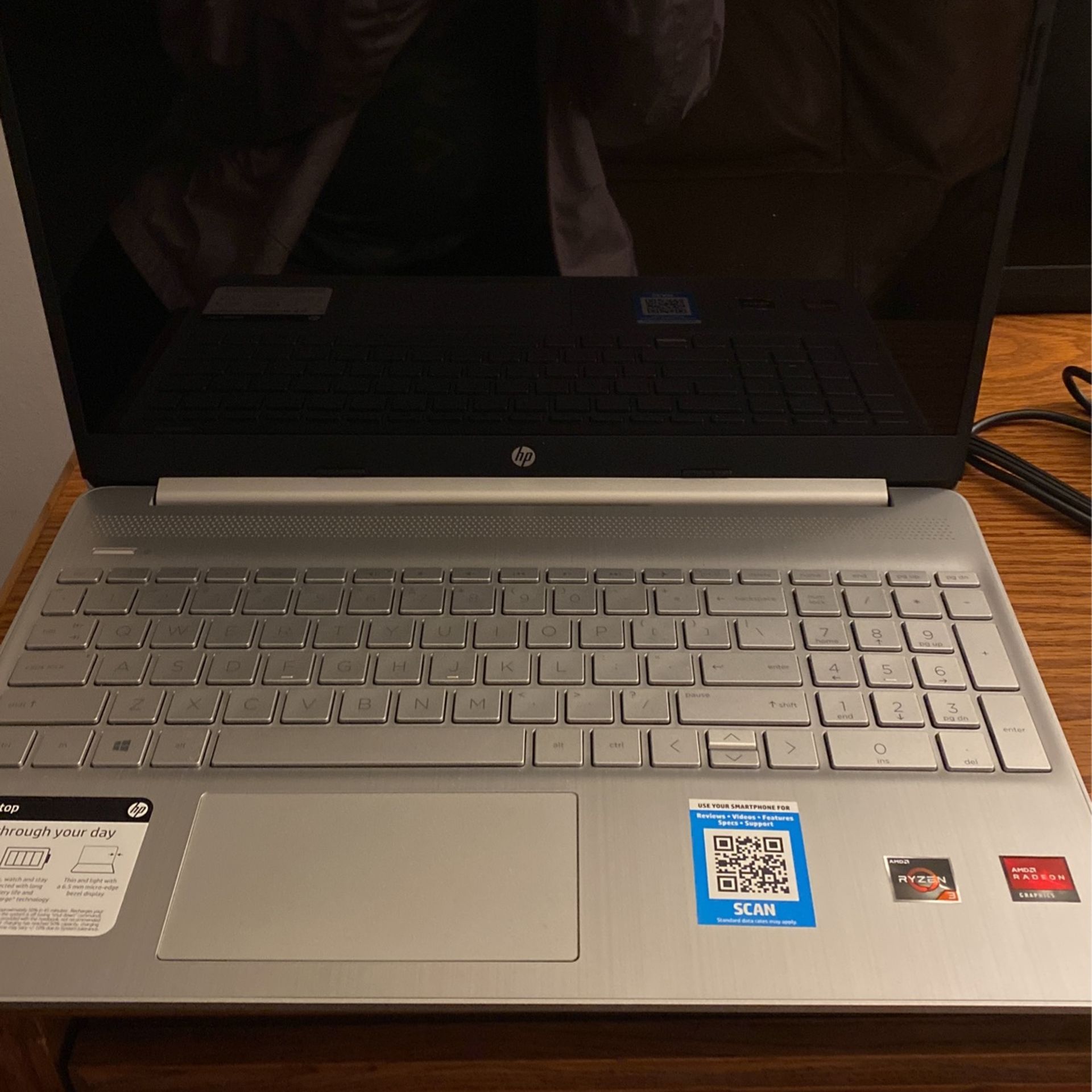 HP Laptop Silver AMD Ryzen 3 AMD Radeon Graphics
