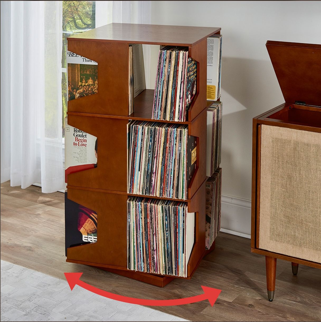 3 Tier Rotating Album Tower