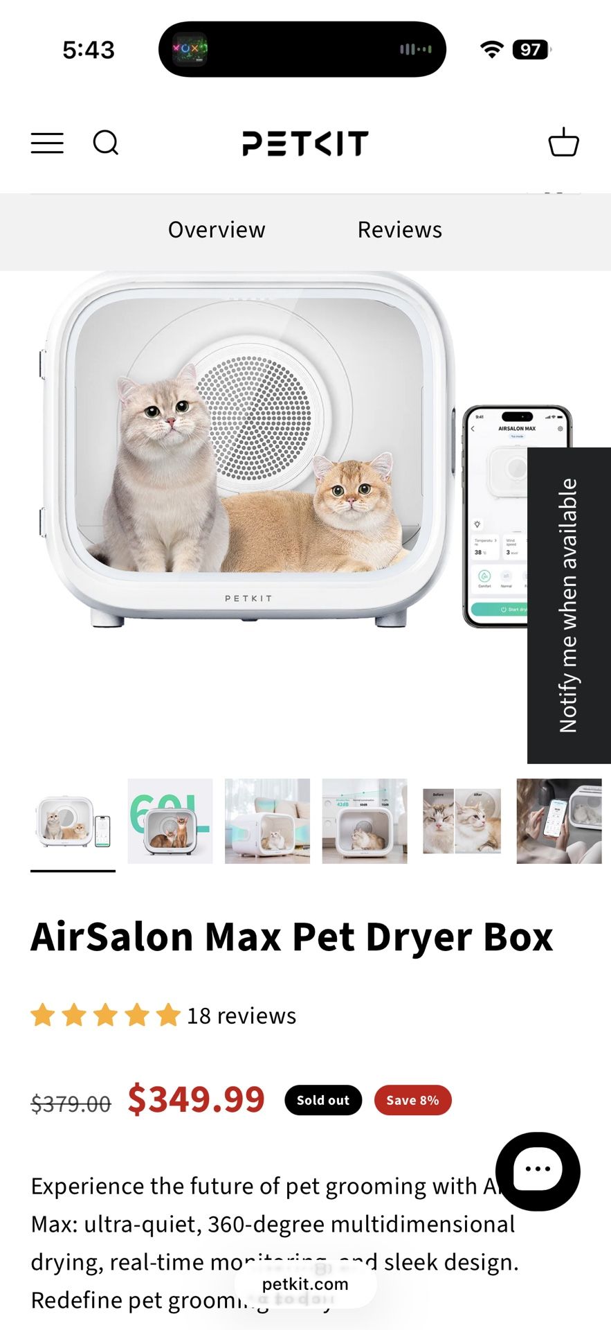 Like New. Pet Air Salon/ Dryer. Cats Or Dogs 1/2 Off