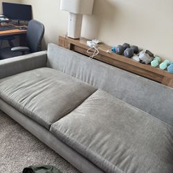 West Elm Harmony Couch In Mineral Gray