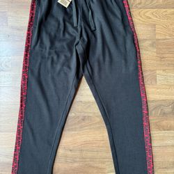 RAW Rolling Papers Sweats Sweatpants Black Red King Size Large New With Tags!