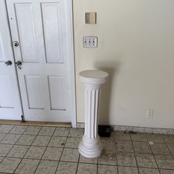 Pedestal - sold piece, metal material   Great condition and sturdy as it has some weight to it