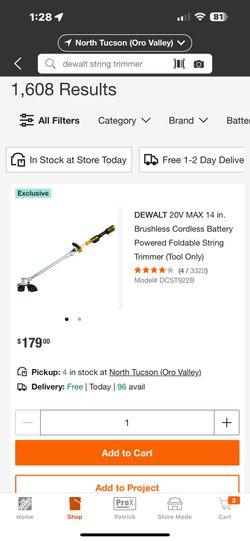 Dewalt 20v String Trimmer Tool Only