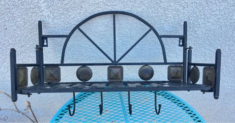 Decorative metal shelf hook set 20x7”