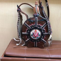 Vintage Hungarian Flask Ornament Decor