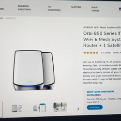 Netgear Orbi 850 Series Wifi 6 Mesh System