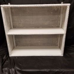 Vintage Wicker Like Wall Shelf