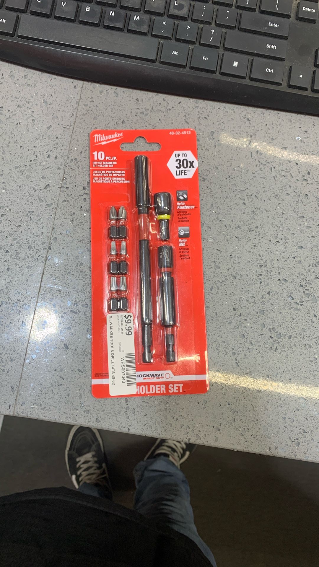Milwaukee 10 PC./P. Impact Magnetic Bit holder Set 