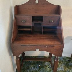 Antique Secretary Writing Desk, vintage, ball bearing wheels, great condition, one owner