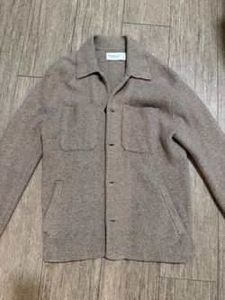 Abercrombie and Fitch Men’s Super Soft Taupe/Light Brown Sweater Jacket Shacket Small
