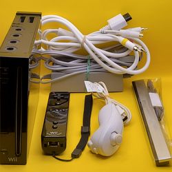 Nintendo Wii Black Console Complete, Model# RVL-001 (USA) Tested & Working