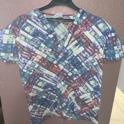 Women's Crest Scrub Top Size Small With Pockets