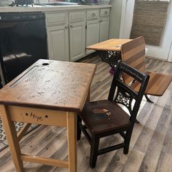 Primitive Desk And Chair