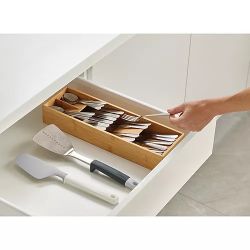 Bamboo Compact Cutlery Organizer $10