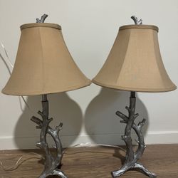 Farmhouse Tree Trunk Table Lamps