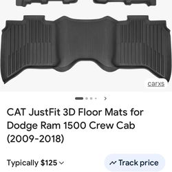 NEW IN THE BOX 2009-2018 DODGE RAM CREW CAB PREMIUM NONSLIP LASER MOLDED MATS $60/TAPETES F150 CUATRO PUERTAS MOLDEADOS NUEVOS