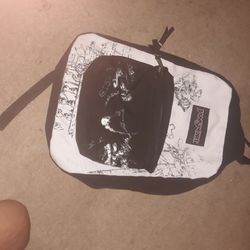 Jansport Black And White Backpack With Skulls