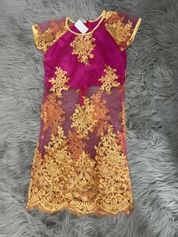 Girl Vietnamese Tradition Dress, Ao Dai