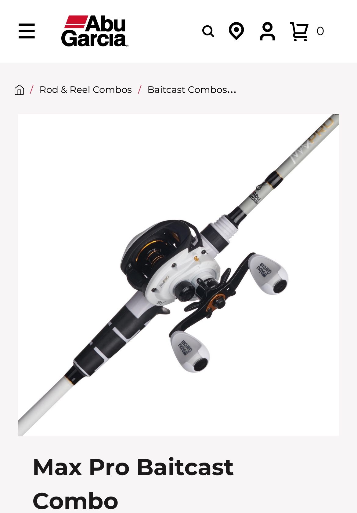 Abu Garcia MaxPro Baitcast Combo