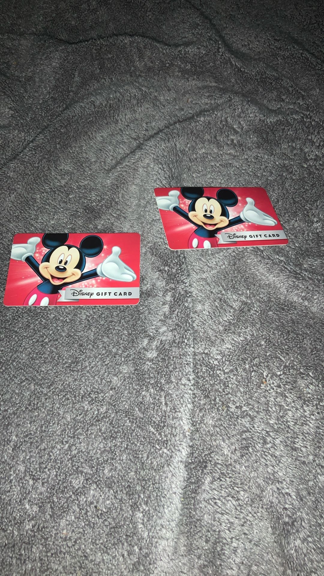 Disney Cards $25 Each Value Have 2 Both For $40
