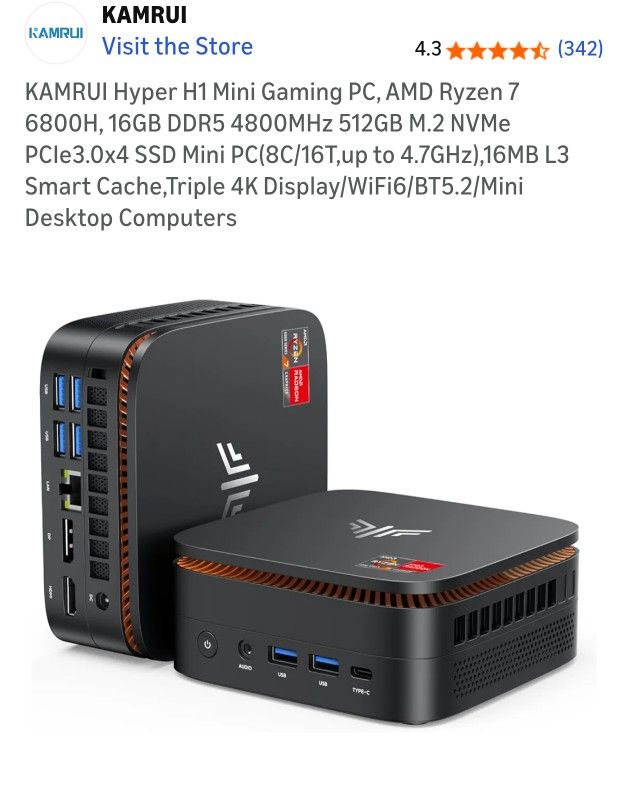 Mini PC Ryzen 7 6800h AMD Radeon 680m Graphics