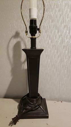 Lamp, nice, heavy, no shade.