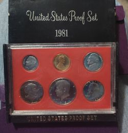 1981 Us Mint Coin Proof Set With COA And Original Displayable Box 