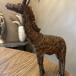 Seed beaded giraffe - 13" tall