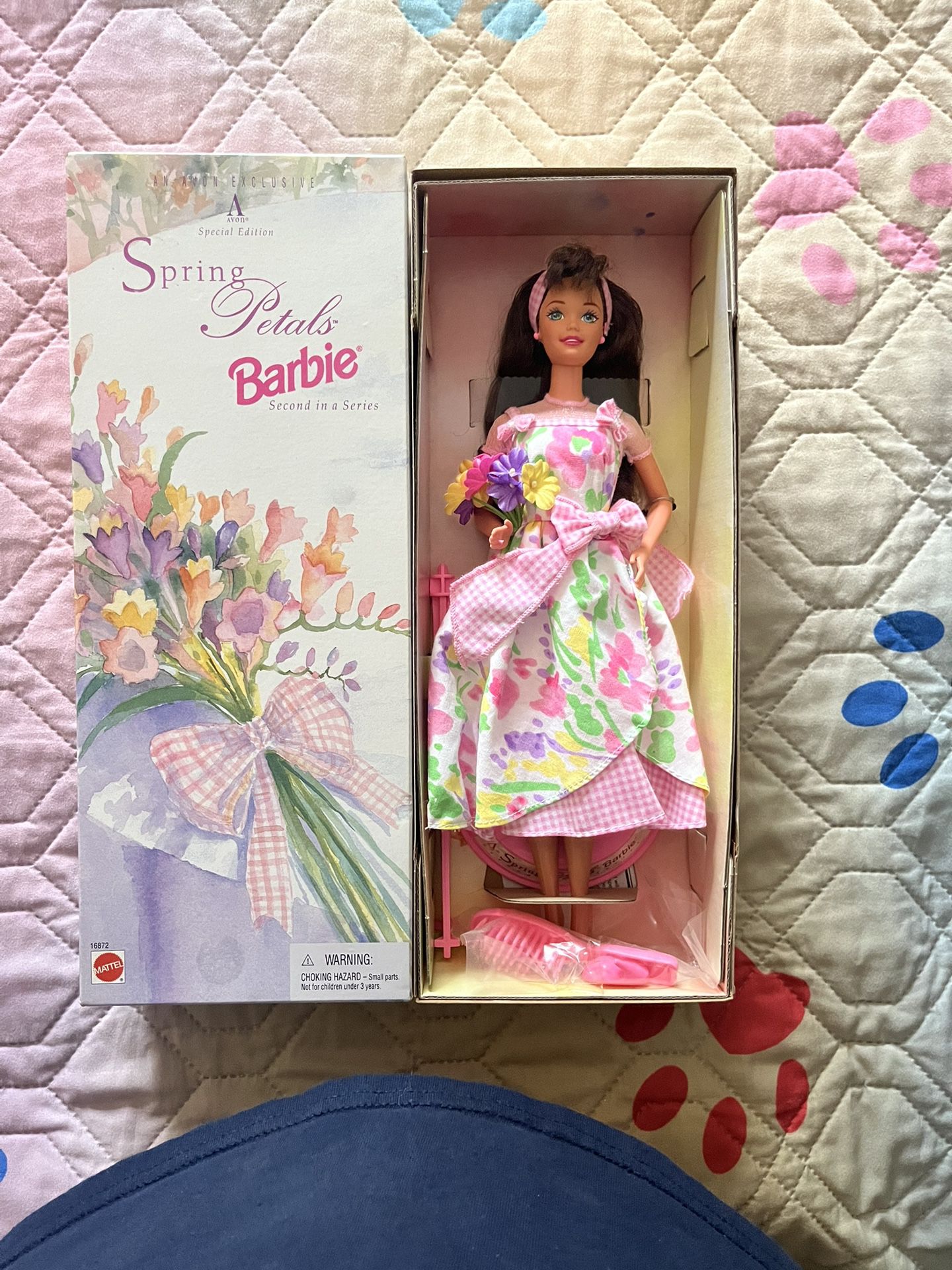 Spring Petals Barbie Doll Brunette Hair Blue/Green Eyes Special Edition 