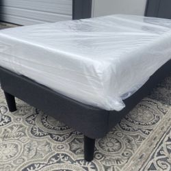 New In A Box King Size Platform Bed Frame $140 or $450 with New 12” Memory Foam Mattress 