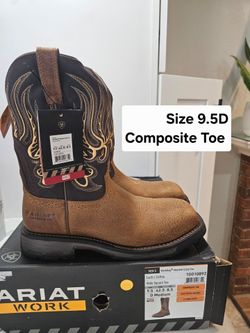 Ariat Composite Toe Work Boots Size 9.5 D