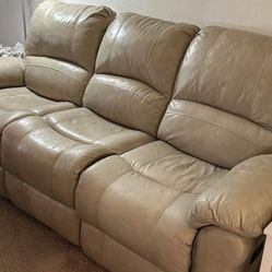 Leather Recliner Sofa 