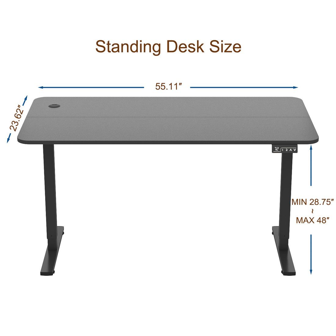 55” Electric Height Adjustable Desk For Standing with Memory Controller and  Headphone Stand for Sale in La Mirada, CA - OfferUp