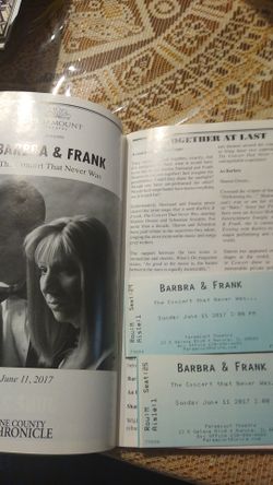 Barbra & Frank PlayBill w/ tickets