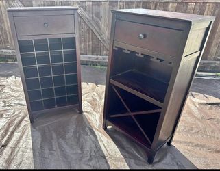 Cherry Wood Wine Rack And Bar $50