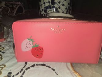 Kate Spade Picnic in the Park Continental Wallet W/Strawberries brand new