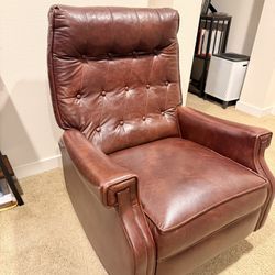 Faux Leather Brown Reclining Chair 