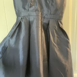 Navy blue lady dress