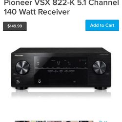 Pioneer AV  Surround Sound Receiver. 