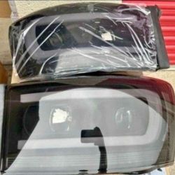 06-08 Dodge Ram LED DRL Projector Headlights Luces Calaveras Micas Faros Focos Faroles Headlamps
