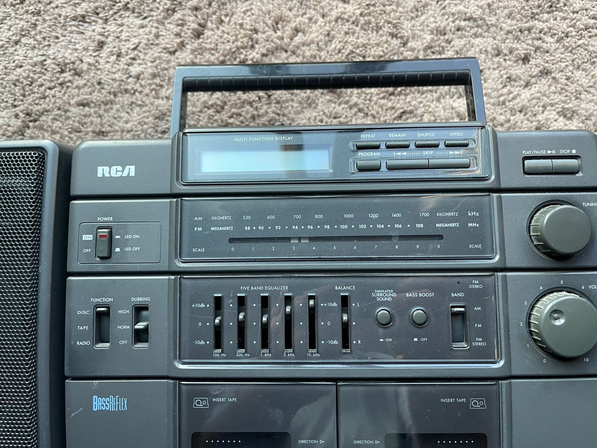 Vintage Rca Am - Fm Styereo/cassette UDeck Recorder Rp-7950b Boombox