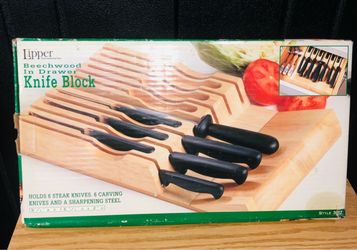 Lipper International Beechwood In-Drawer Knife Block
