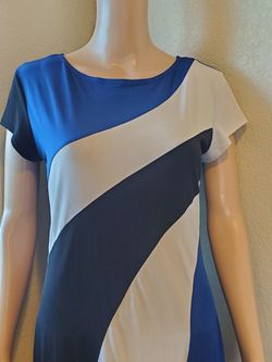 AA studio Multicolor Dress M size 6P  pattern color block Sheath blue grey

Excellent Pre-owned condition. No signs of wear
Size 6P
Beautiful patter d