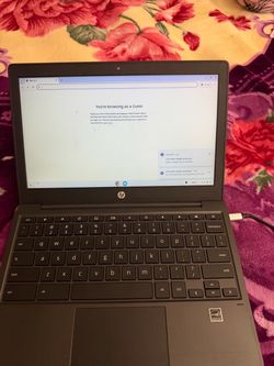 Small chrome book laptop