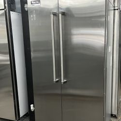 42” Viking Professional Stainless Steel Side X Side Built In Refrigerator 